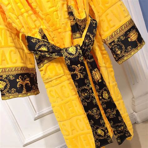 versace robe yellow chungha|Versace pajamas for women.